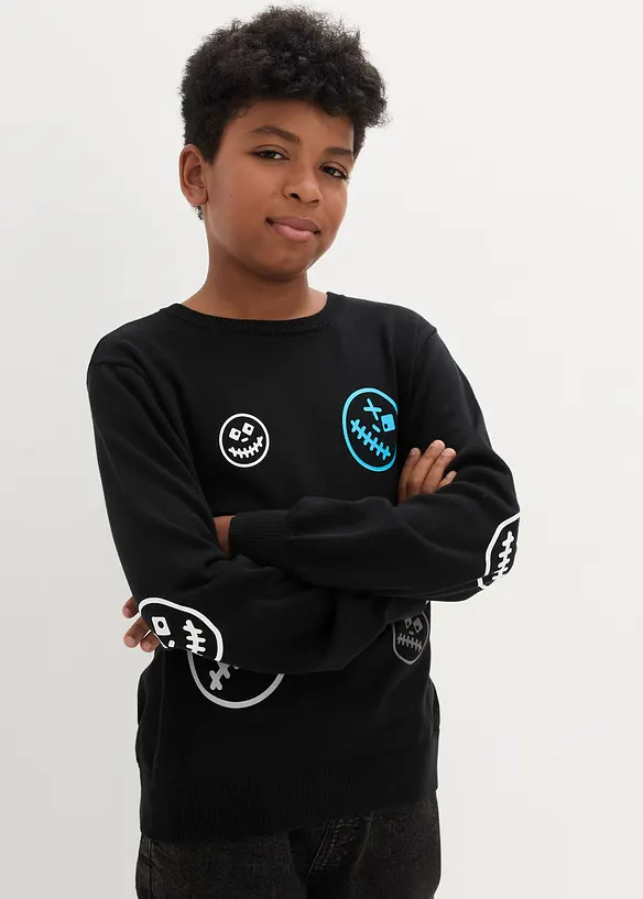 Pull en fine maille 100% coton, bonprix