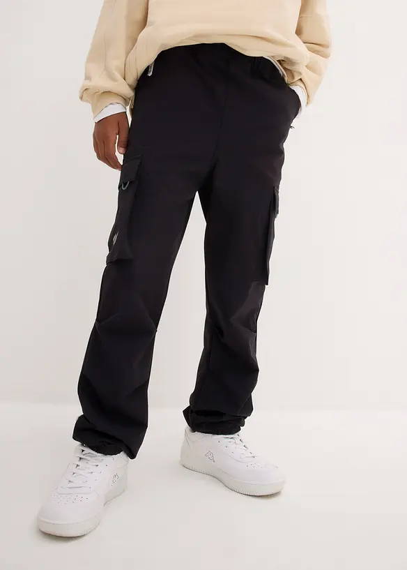 Pantalon cargo en softshell extensible et déperlant, taille réglable, bonprix