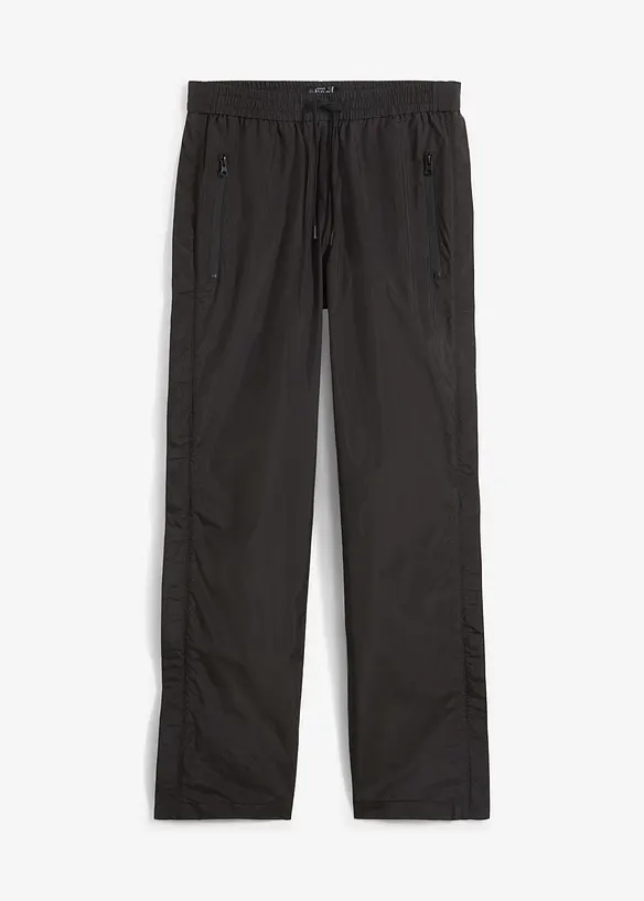 Pantalon de pluie ultra-léger à taille élastiquée avec zip sur le côté, imperméable, bonprix
