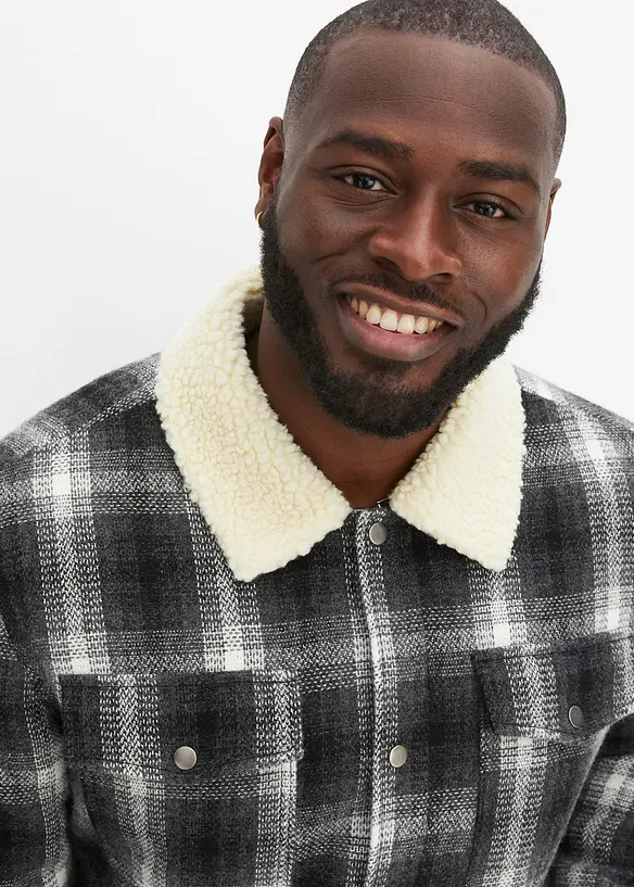 Surchemise avec col en Teddy, bonprix