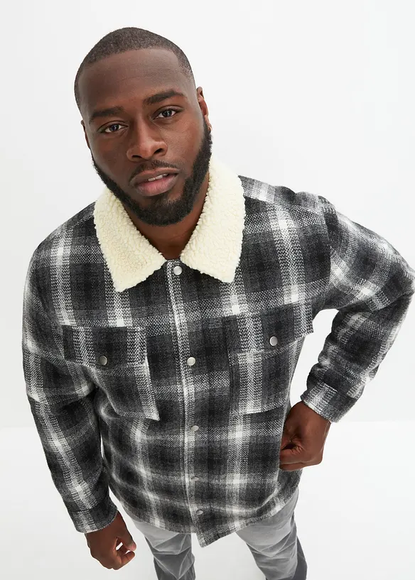 Surchemise avec col en Teddy, bonprix