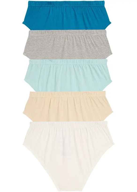 Lot de 5 slips coton, bonprix