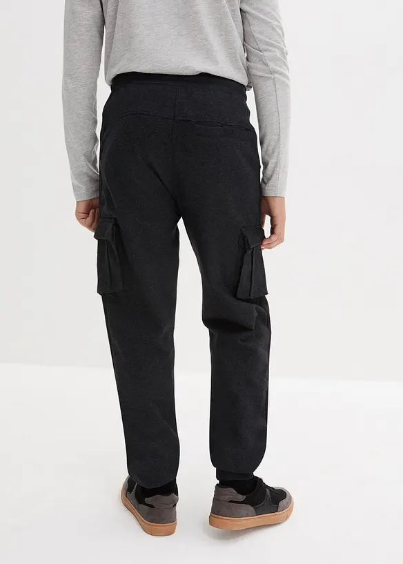 Pantalon de jogging à poches cargo en coton mélangé, bonprix