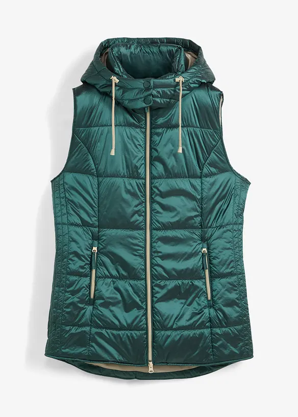 Gilet sans manches matelass&eacute; &agrave; capuche amovible, bonprix