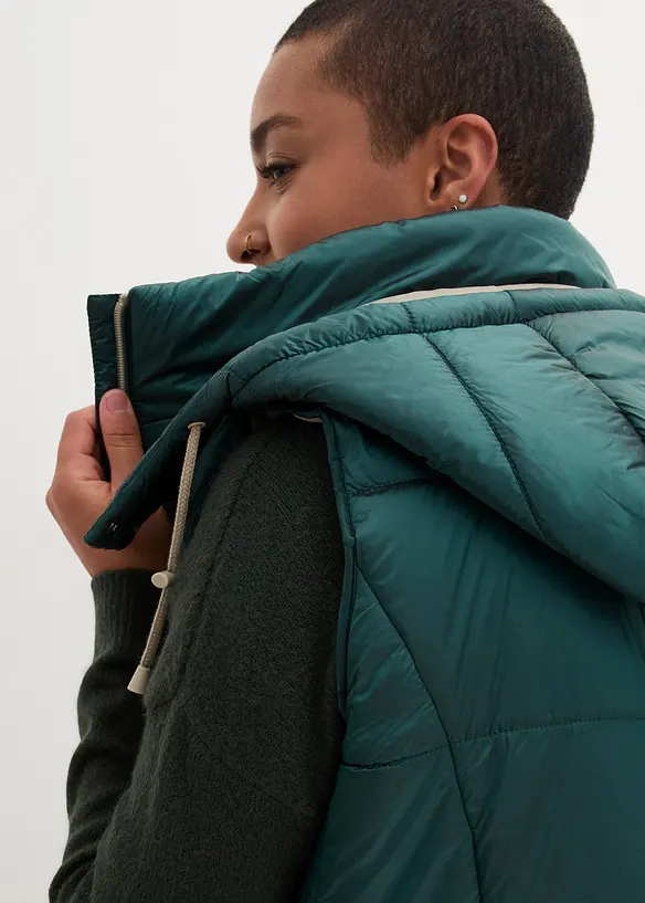 Gilet sans manches matelass&eacute; &agrave; capuche amovible, bonprix