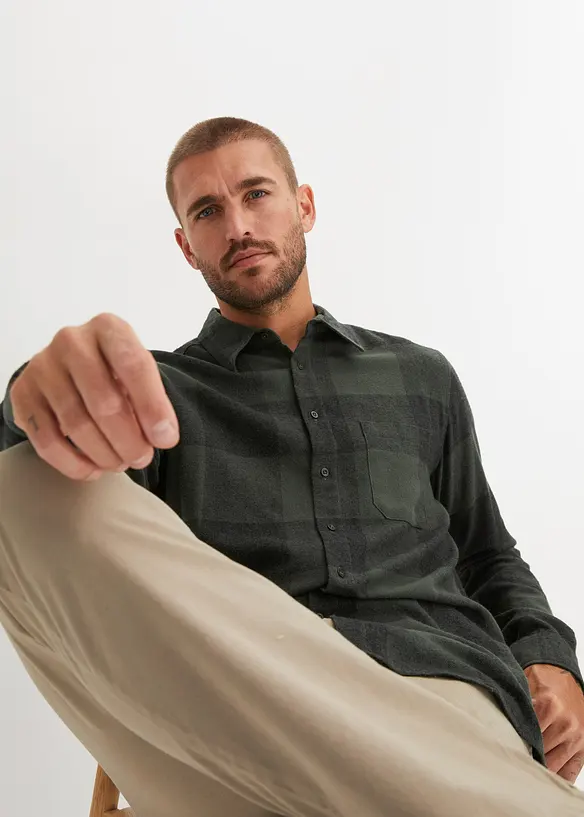 Chemise manches longues en douce flanelle, bonprix