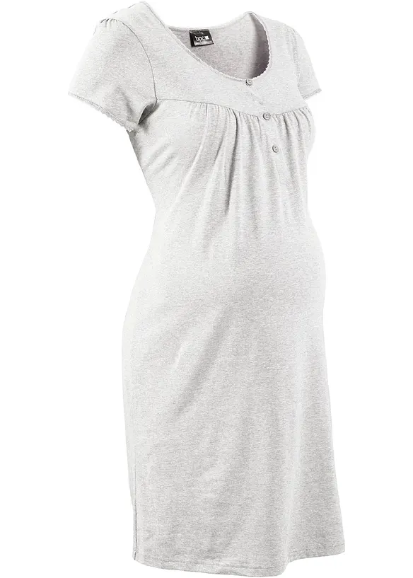 Chemise de nuit d’allaitement coton et dentelle, bonprix
