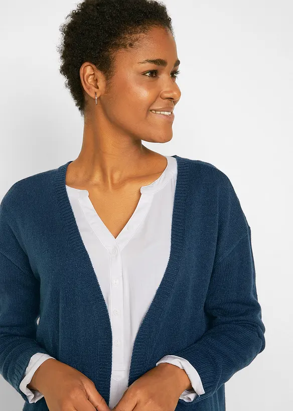 Gilet long en maille, bonprix