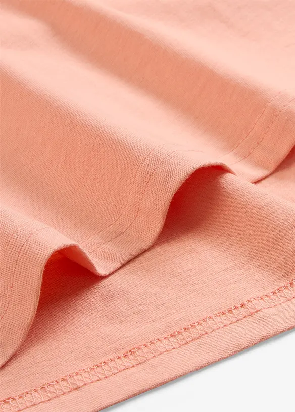 Lot de 5 T-shirts longs et amples à col V, bonprix