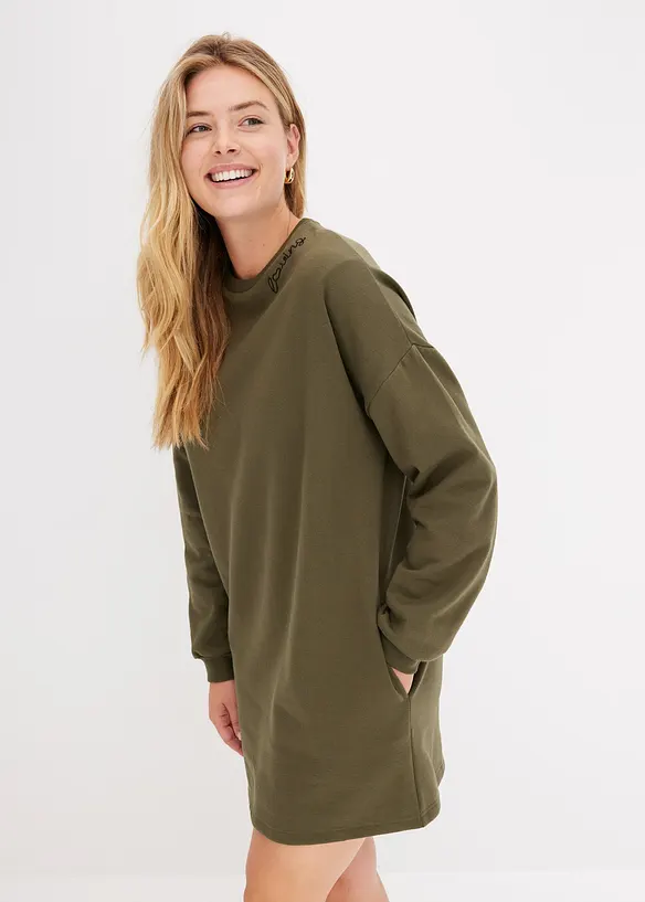 Robe molletonnée oversize, bonprix