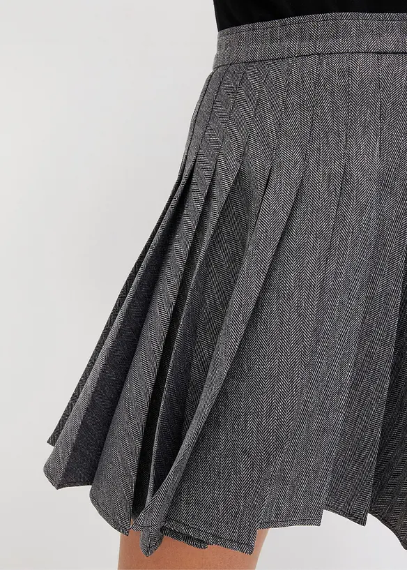 Mini-jupe plissée, bonprix