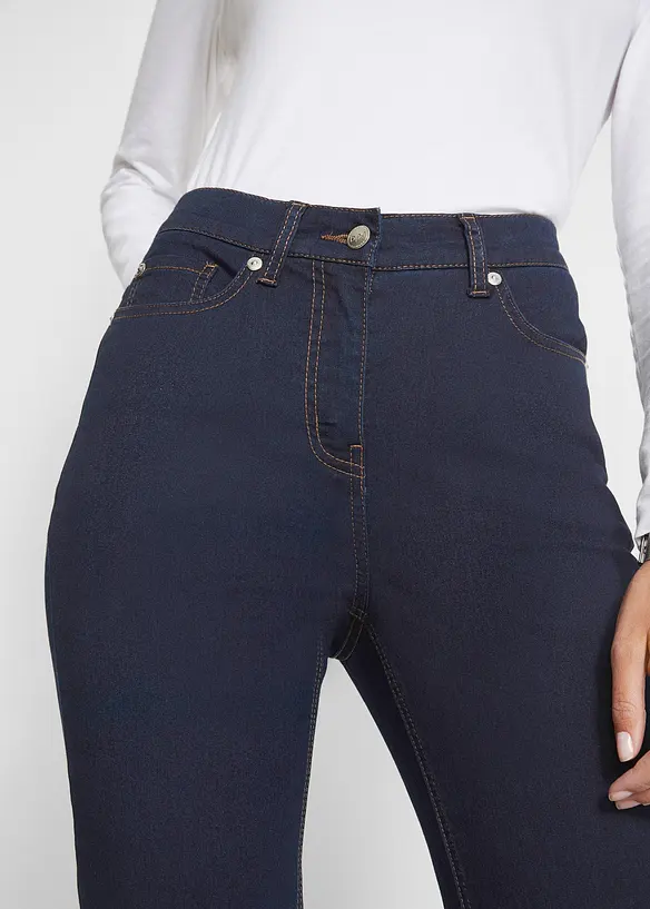 Pantalon slim taille mi-haute &eacute;lastiqu&eacute;e, bonprix