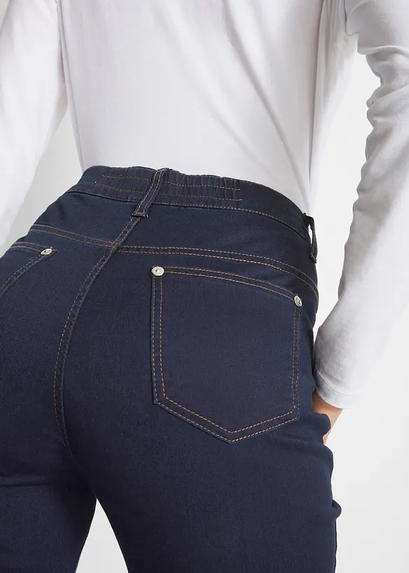 Pantalon slim taille mi-haute &eacute;lastiqu&eacute;e, bonprix