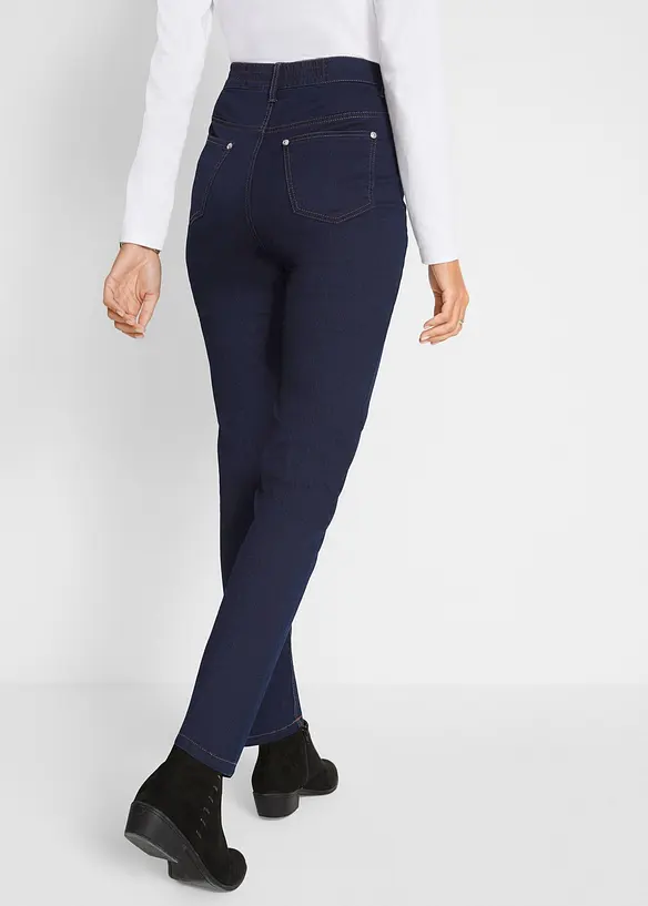 Pantalon slim taille mi-haute &eacute;lastiqu&eacute;e, bonprix
