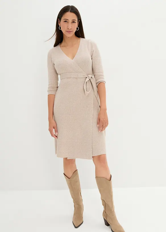 Robe de grossesse/d’allaitement en maille ultra douce à manches 3/4, bonprix