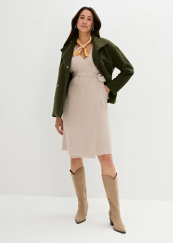 Robe de grossesse/d’allaitement en maille ultra douce à manches 3/4, bonprix