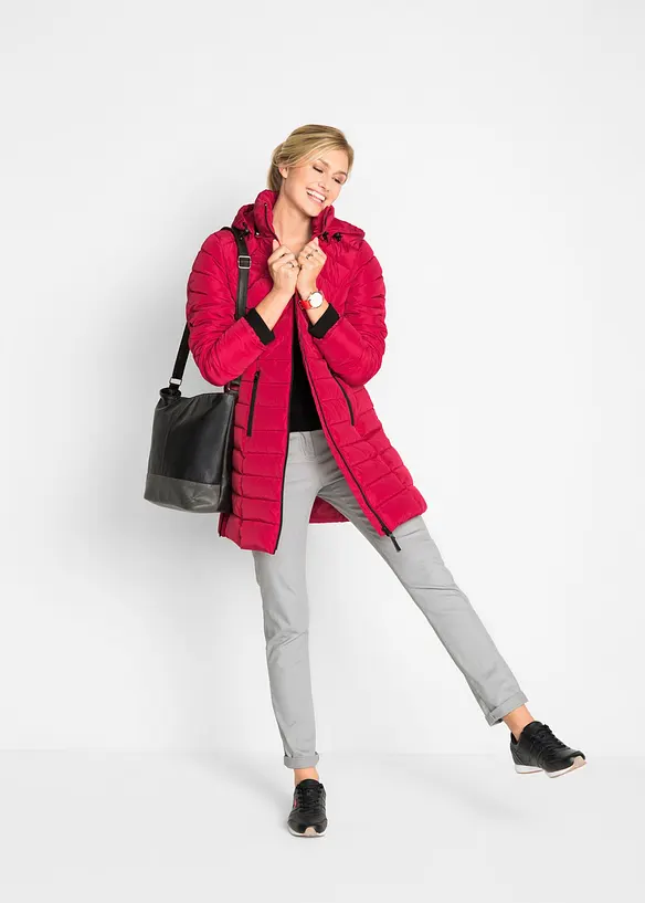 Doudoune longue et matelass&eacute;e, bonprix