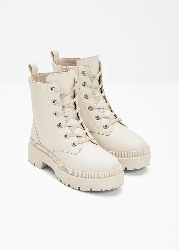 Boots lacées à semelle crantée, bonprix