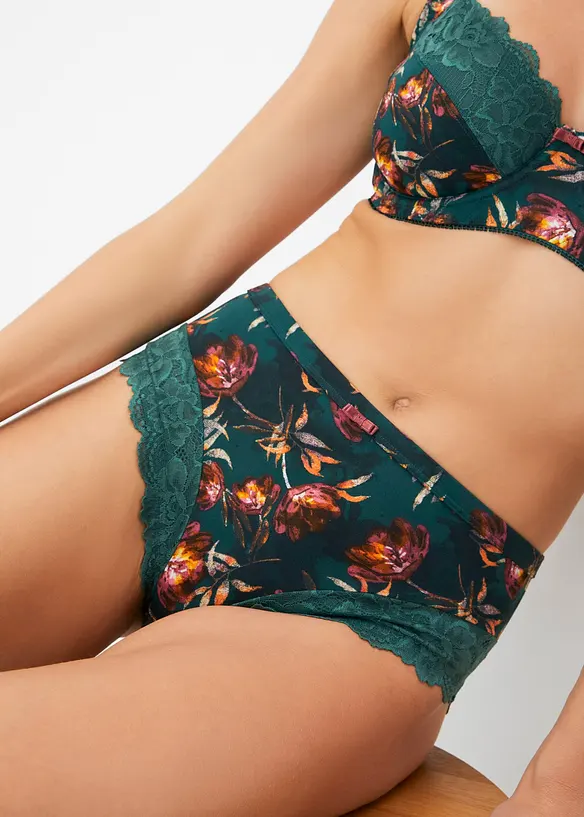 Lot de 2 slips Maxi avec dentelle, bonprix