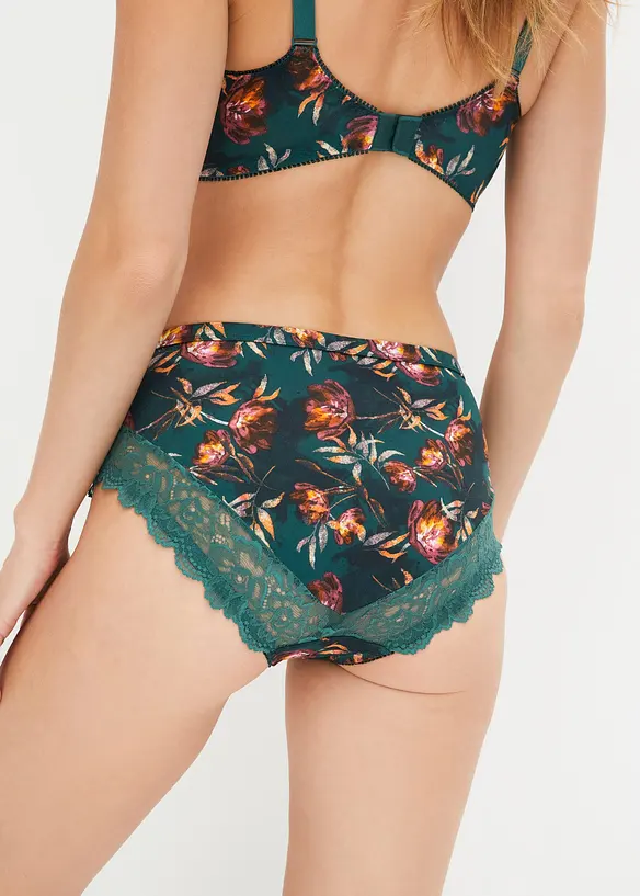 Lot de 2 slips Maxi avec dentelle, bonprix