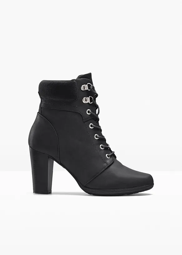 Bottines à lacets et talon haut, bonprix
