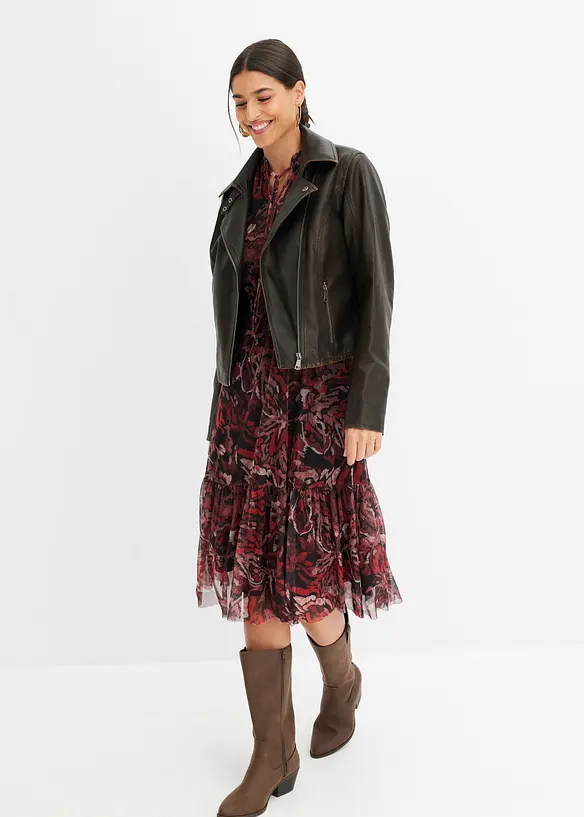 Robe midi en mesh, bonprix