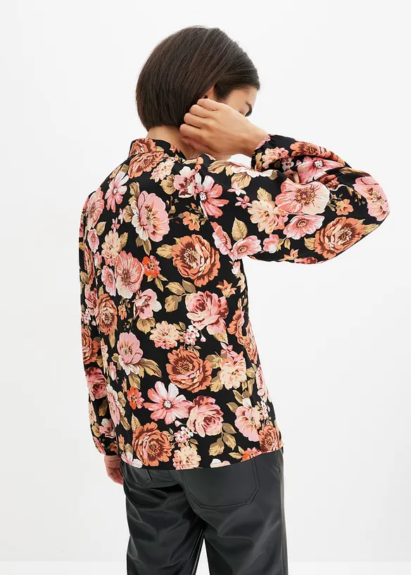 Chemisier imprim&eacute; &agrave; lavalli&egrave;re, bonprix