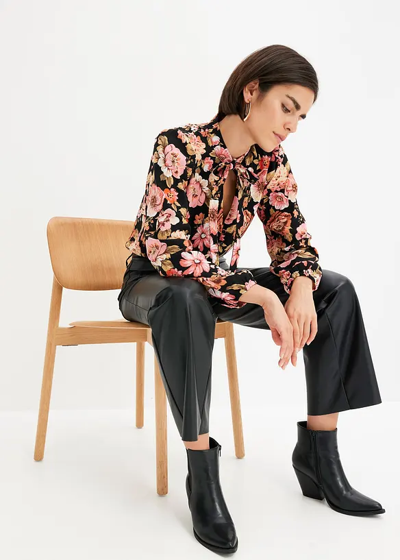 Chemisier imprim&eacute; &agrave; lavalli&egrave;re, bonprix