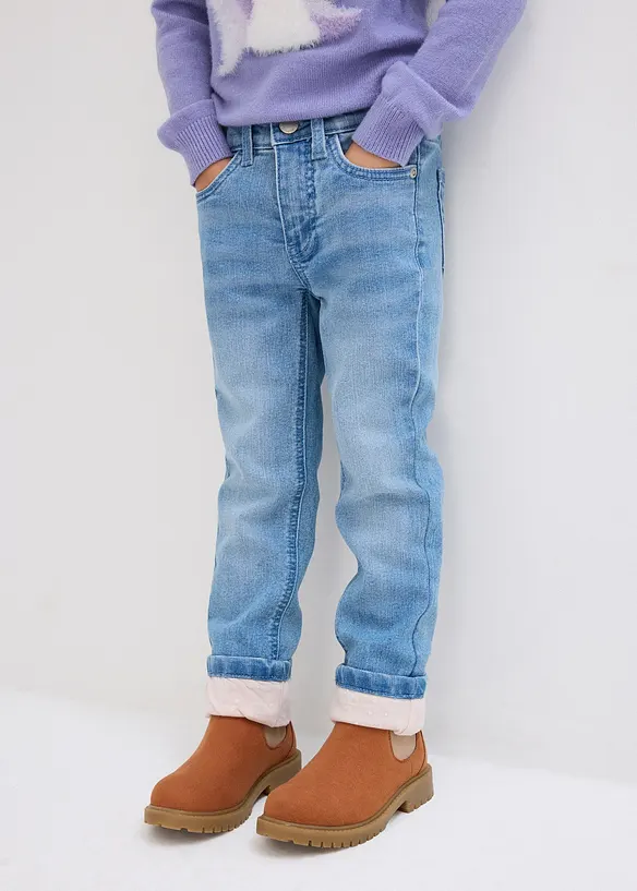 Jean slim chaud avec doublure jersey, bonprix