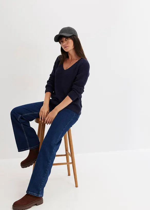 Pull côtelé 100% coton, bonprix