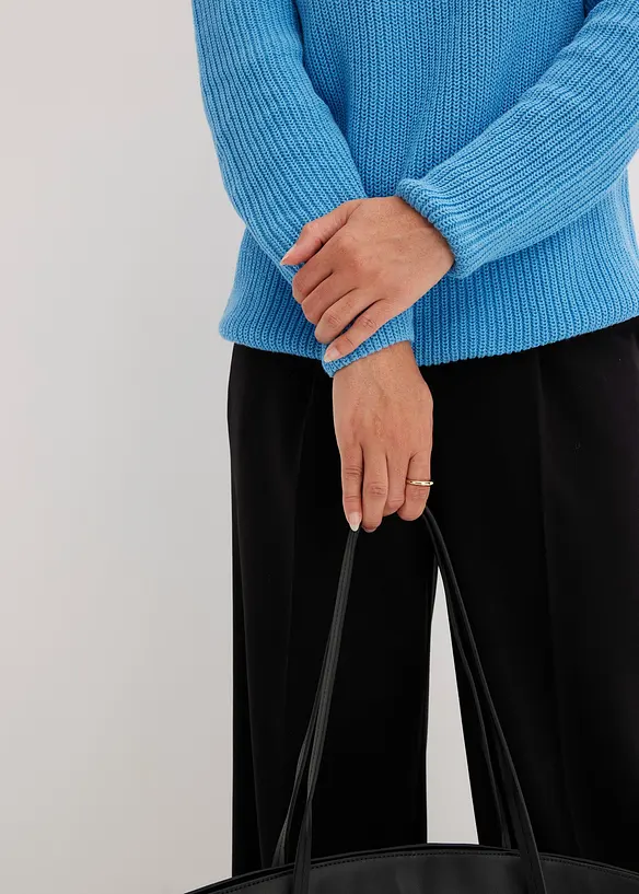 Pull c&ocirc;tel&eacute; 100% coton, bonprix