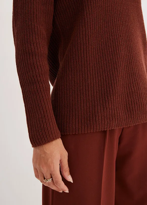 Pull côtelé 100% coton, bonprix