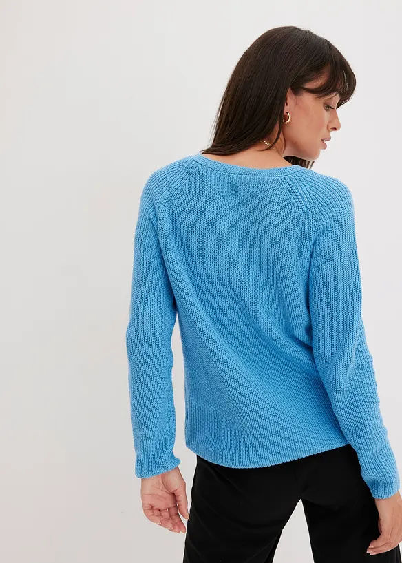 Pull c&ocirc;tel&eacute; 100% coton, bonprix