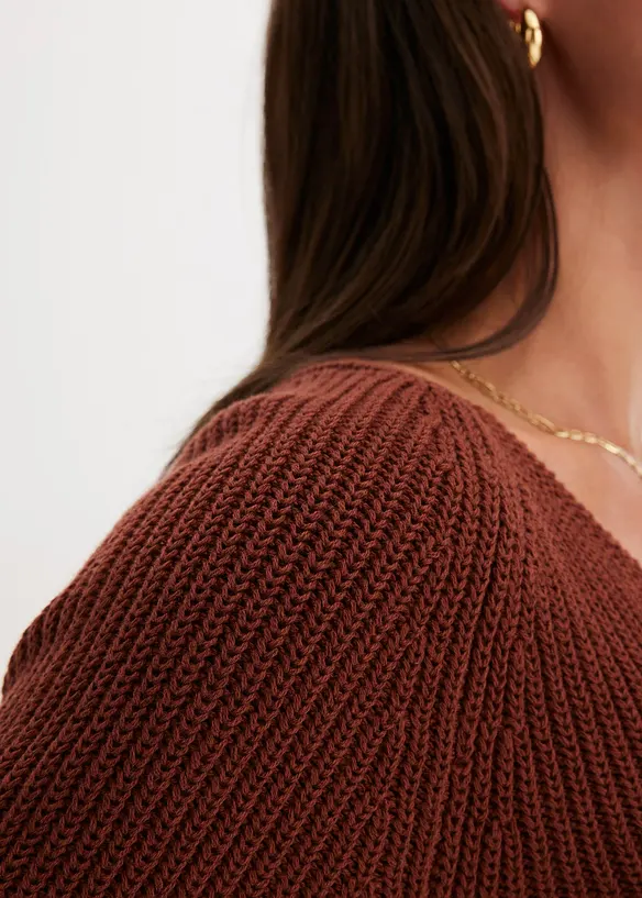 Pull côtelé 100% coton, bonprix