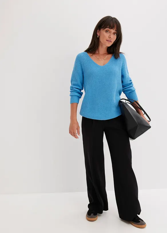 Pull c&ocirc;tel&eacute; 100% coton, bonprix