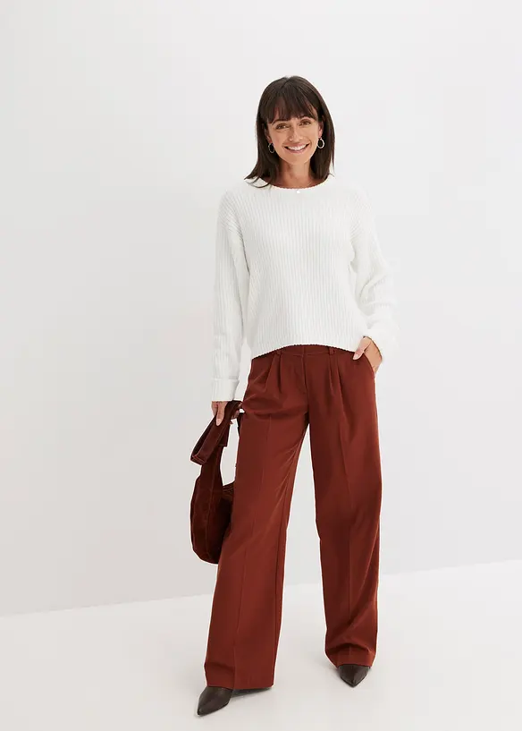 Pull oversize en maille chenille toute douce, bonprix