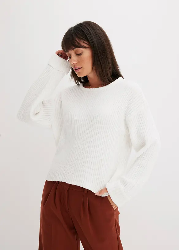Pull oversize en maille chenille toute douce, bonprix