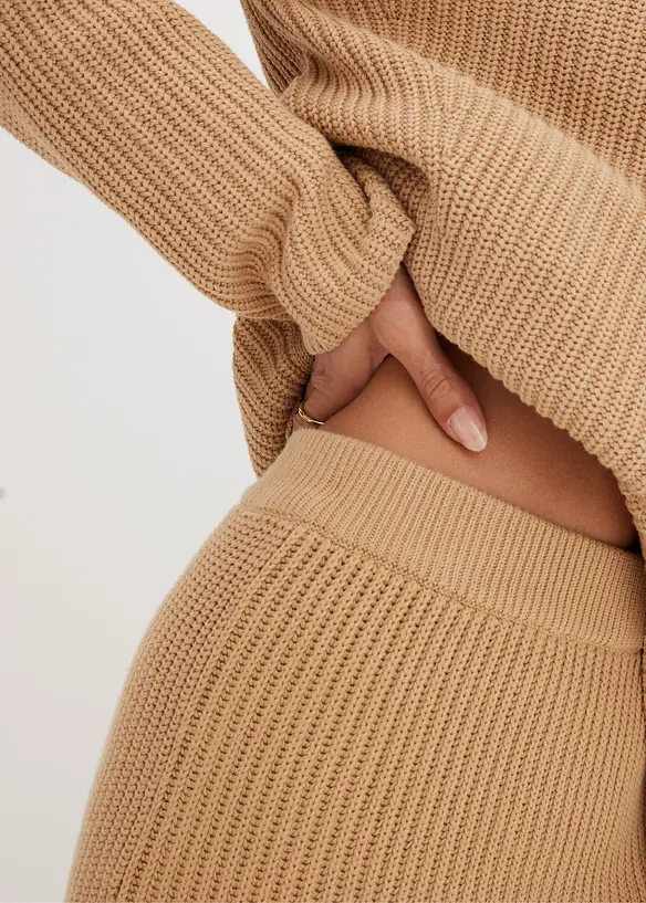 Jupe en maille 100% coton, bonprix