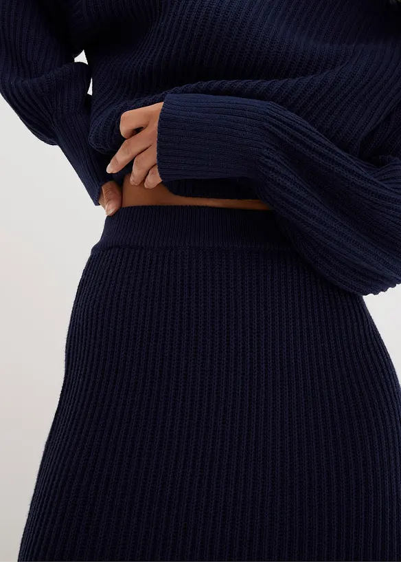 Jupe en maille 100% coton, bonprix