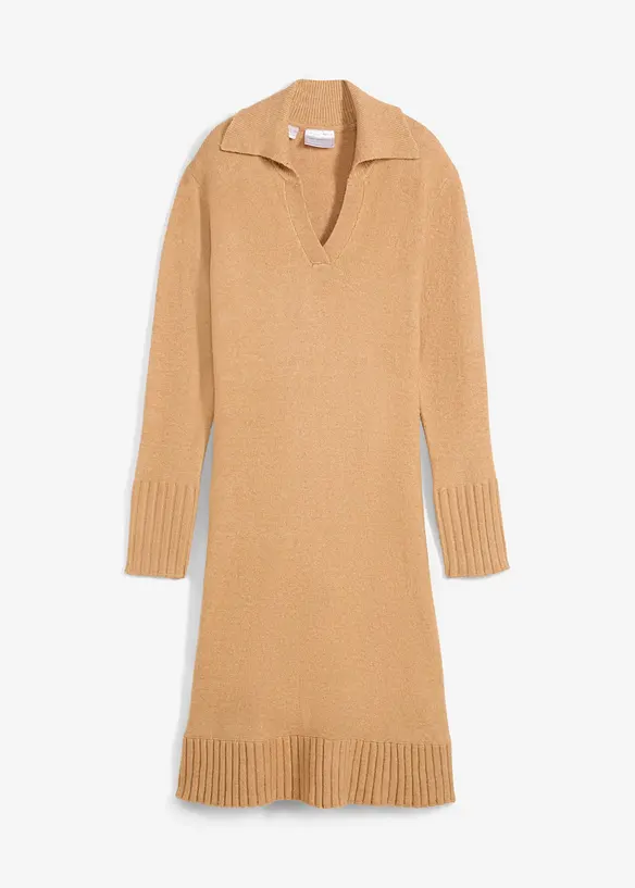 Robe en maille à col polo, bonprix