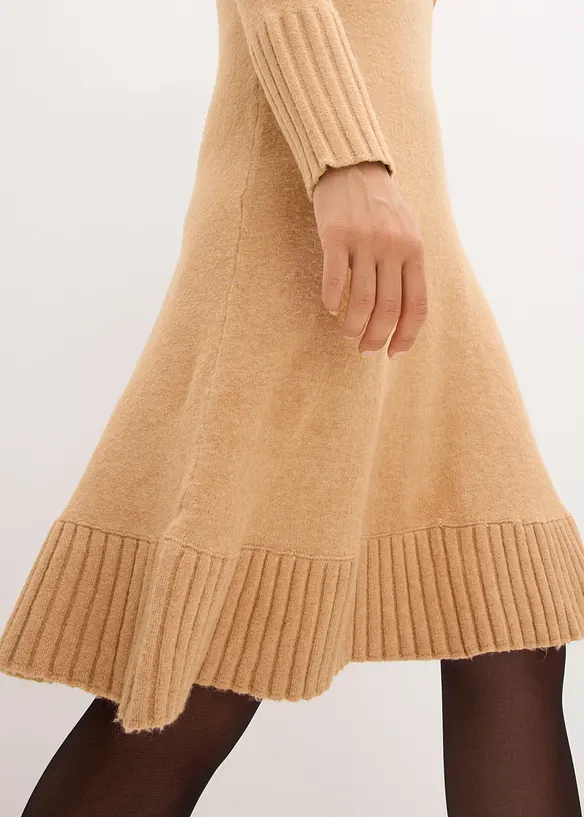 Robe en maille à col polo, bonprix