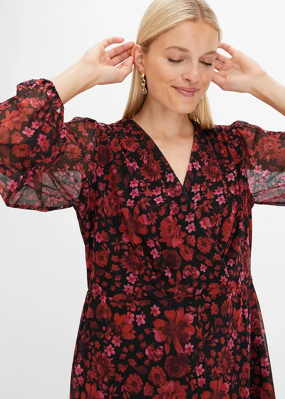 Robe en jersey et mesh, bonprix