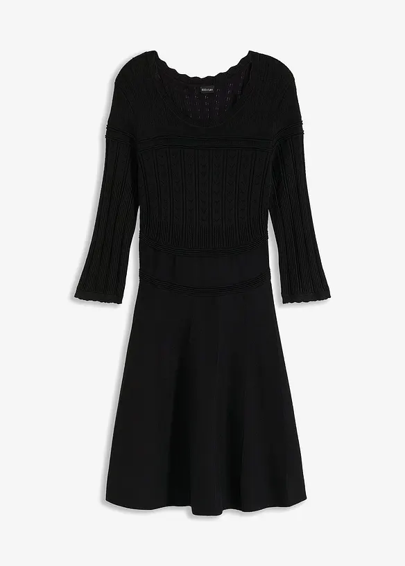 Robe en maille ajourée, bonprix