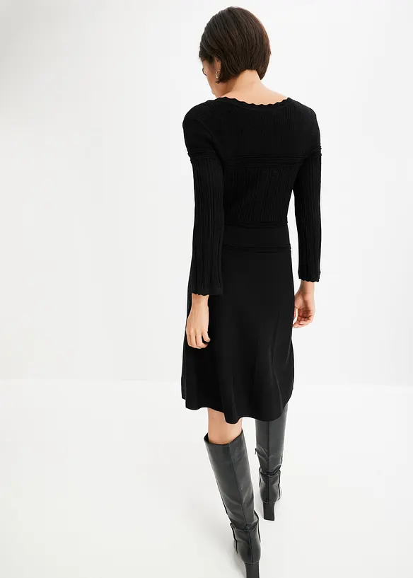 Robe en maille ajourée, bonprix