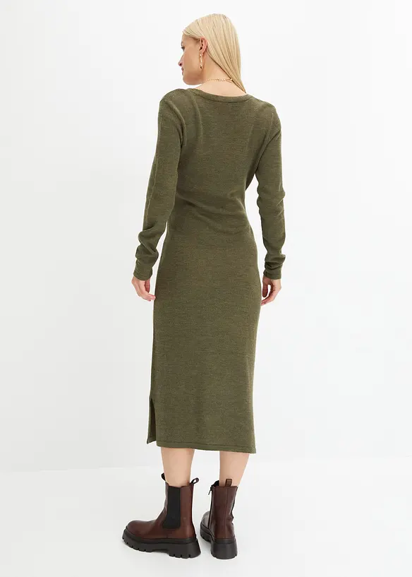 Robe midi en maille, bonprix