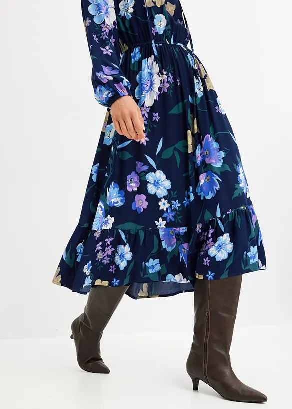 Robe midi en viscose fluide, bonprix