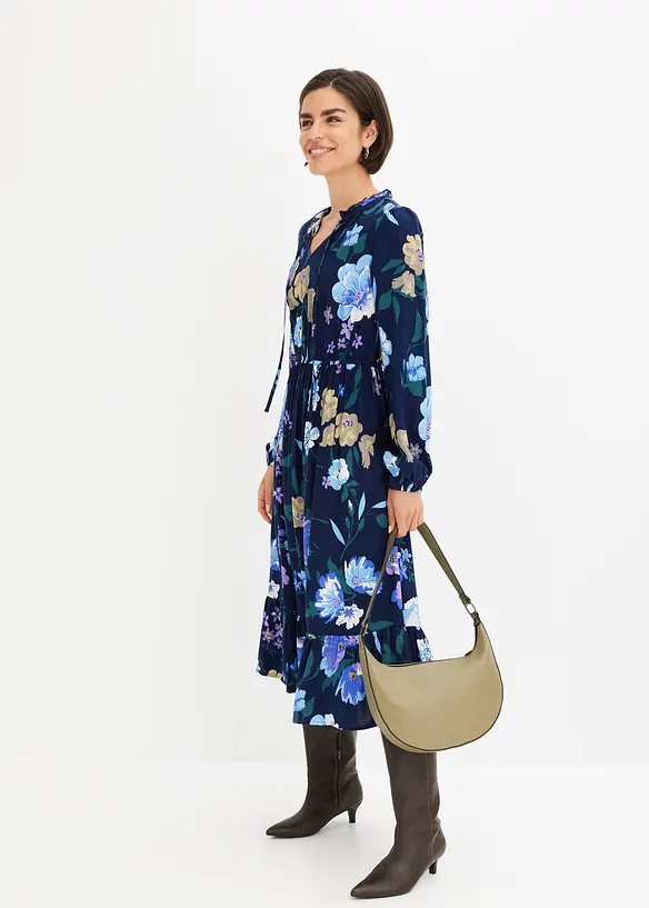 Robe midi en viscose fluide, bonprix