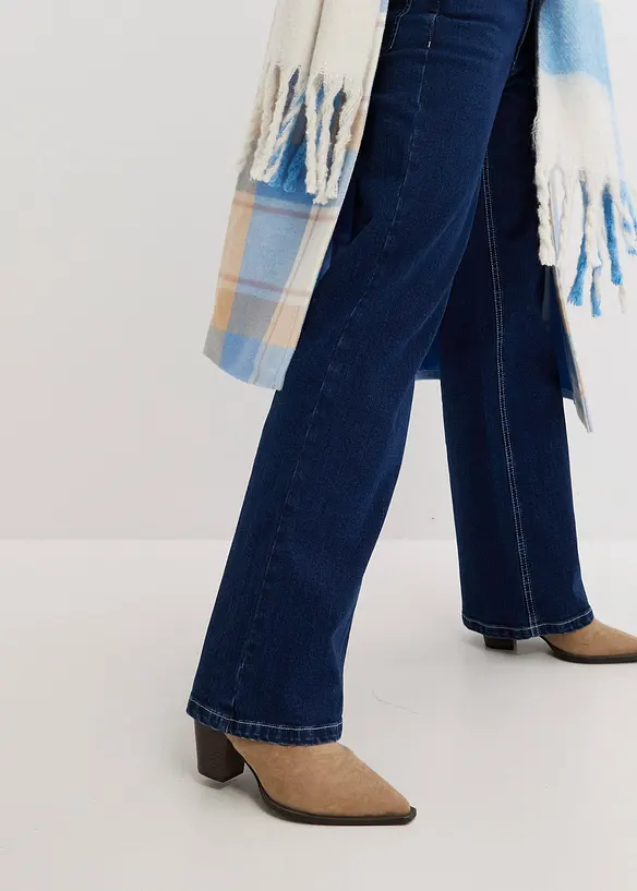 Jean large taille haute, coton, bonprix