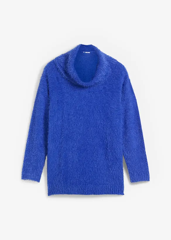 Pull col roulé en maille poilue, bonprix
