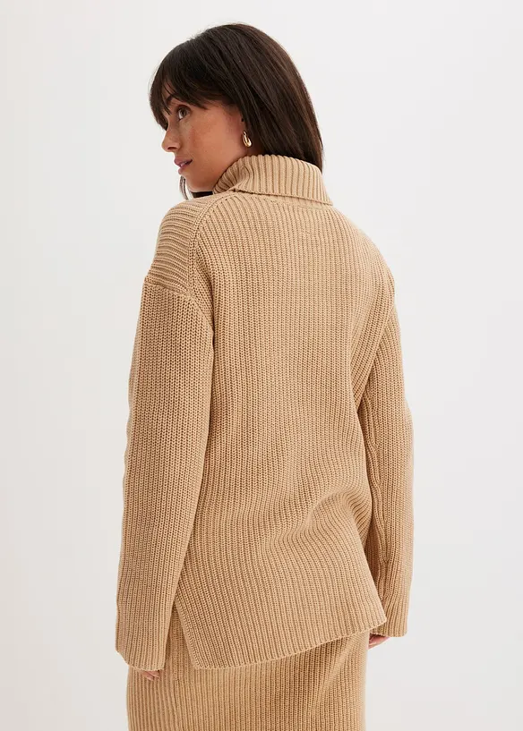 Pull col roulé 100% coton, bonprix